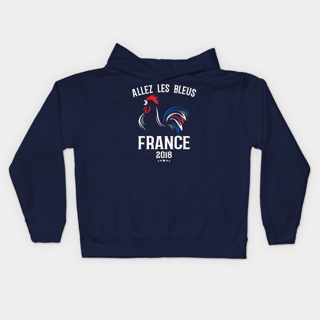 World Cup Champions France Soccer Football 2018 Allez Les Bleus Kids Hoodie by HCMGift